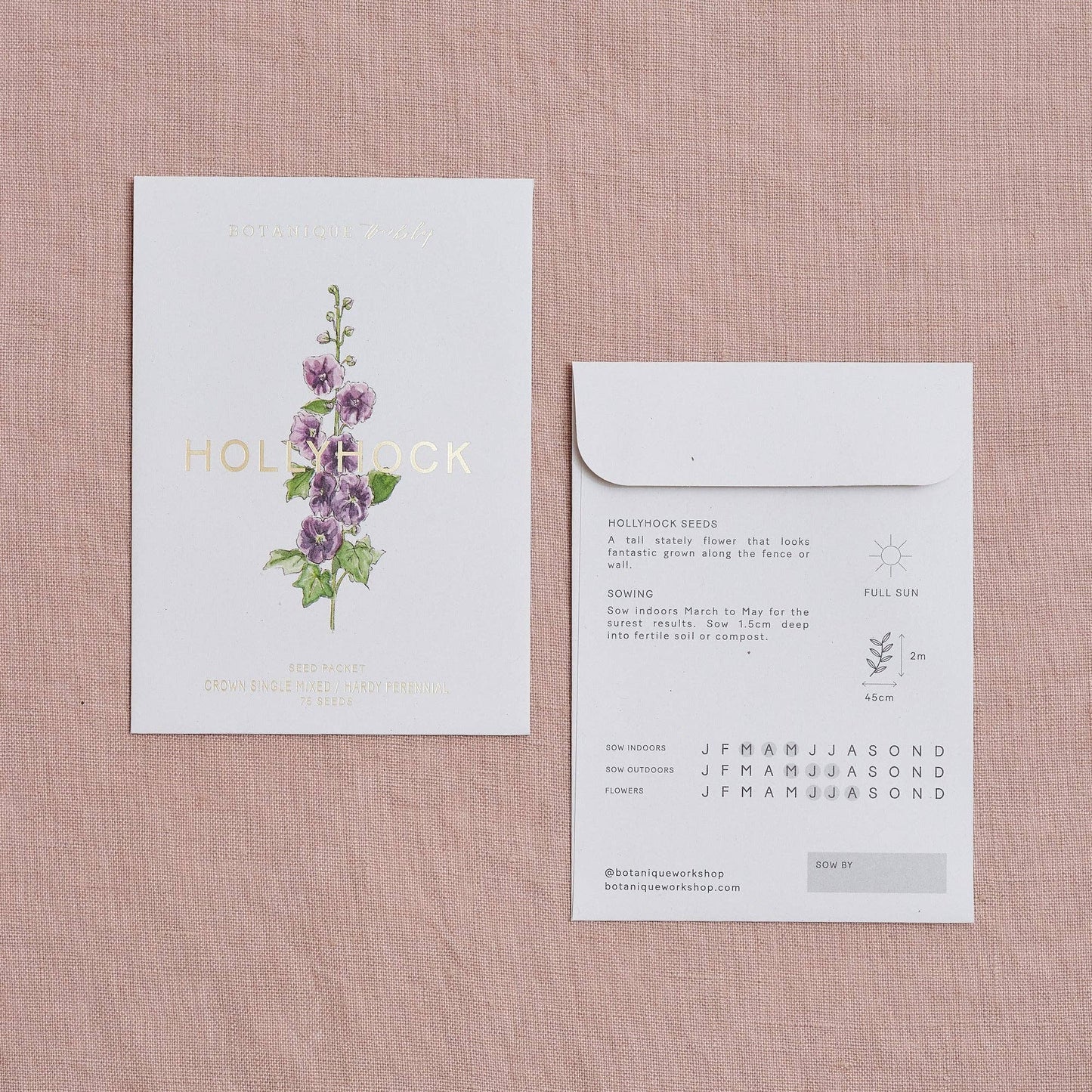 Hollyhock Seed Packet