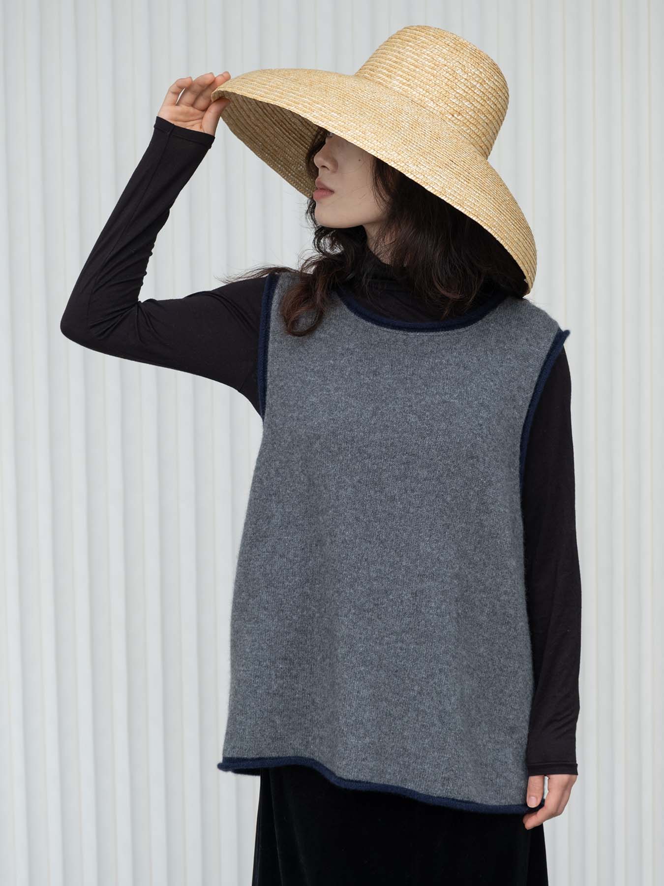 Organic Cashmere Tank Top Grey