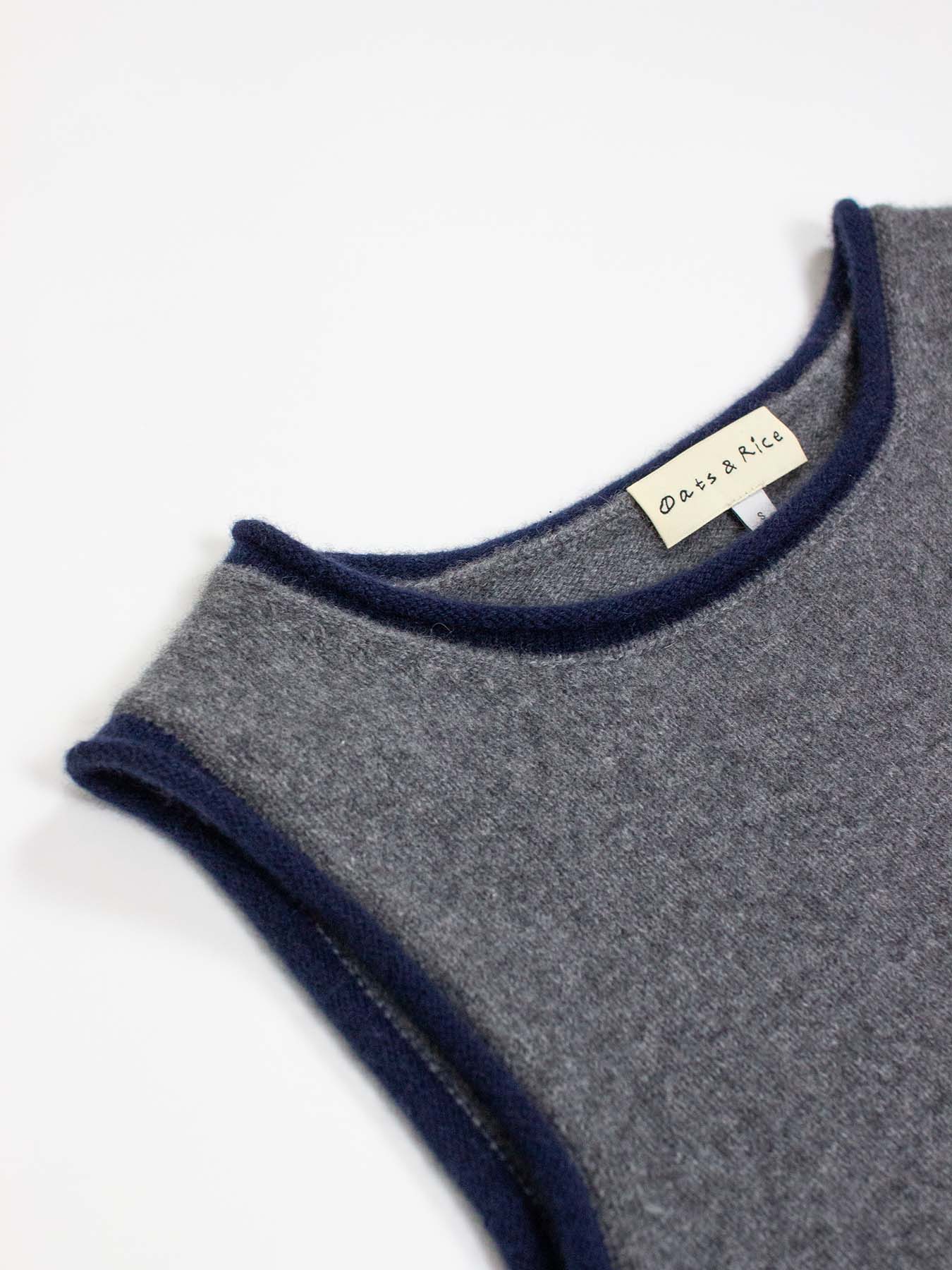 Organic Cashmere Tank Top Grey