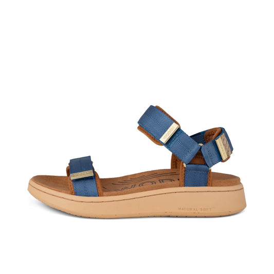 Woden Line Sandal Denim Blue