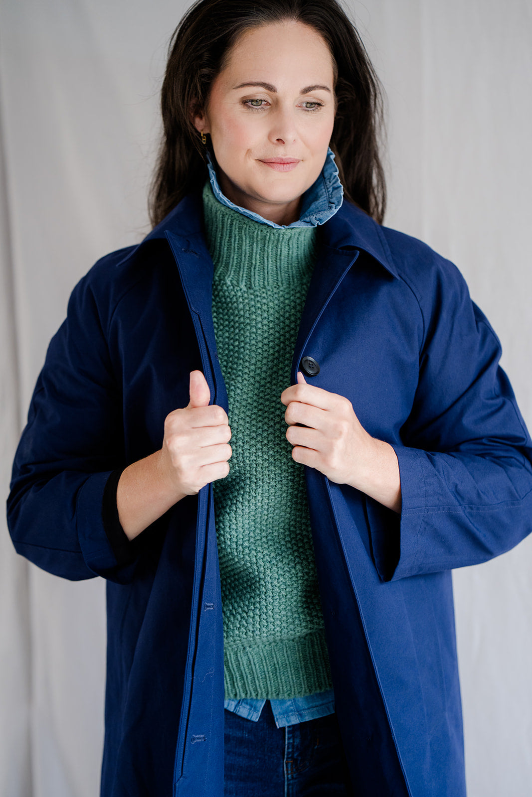 Pod & Pip Waffle Jumper Green
