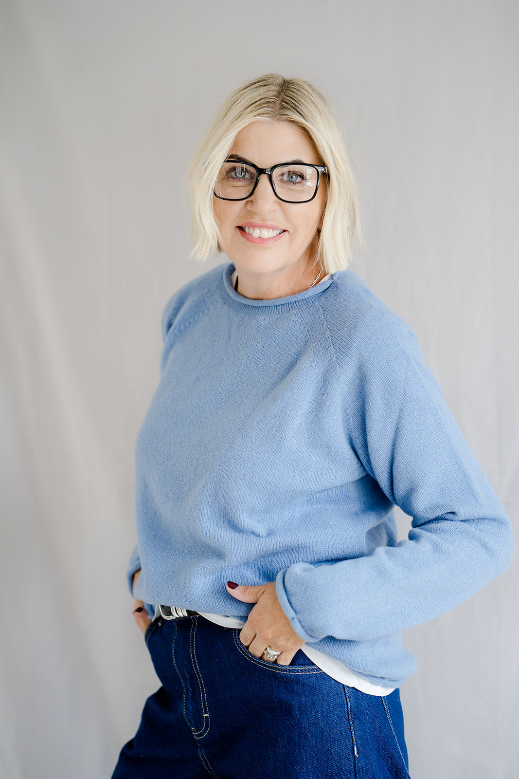 Pod & Pip Tunic Jumper Light Blue