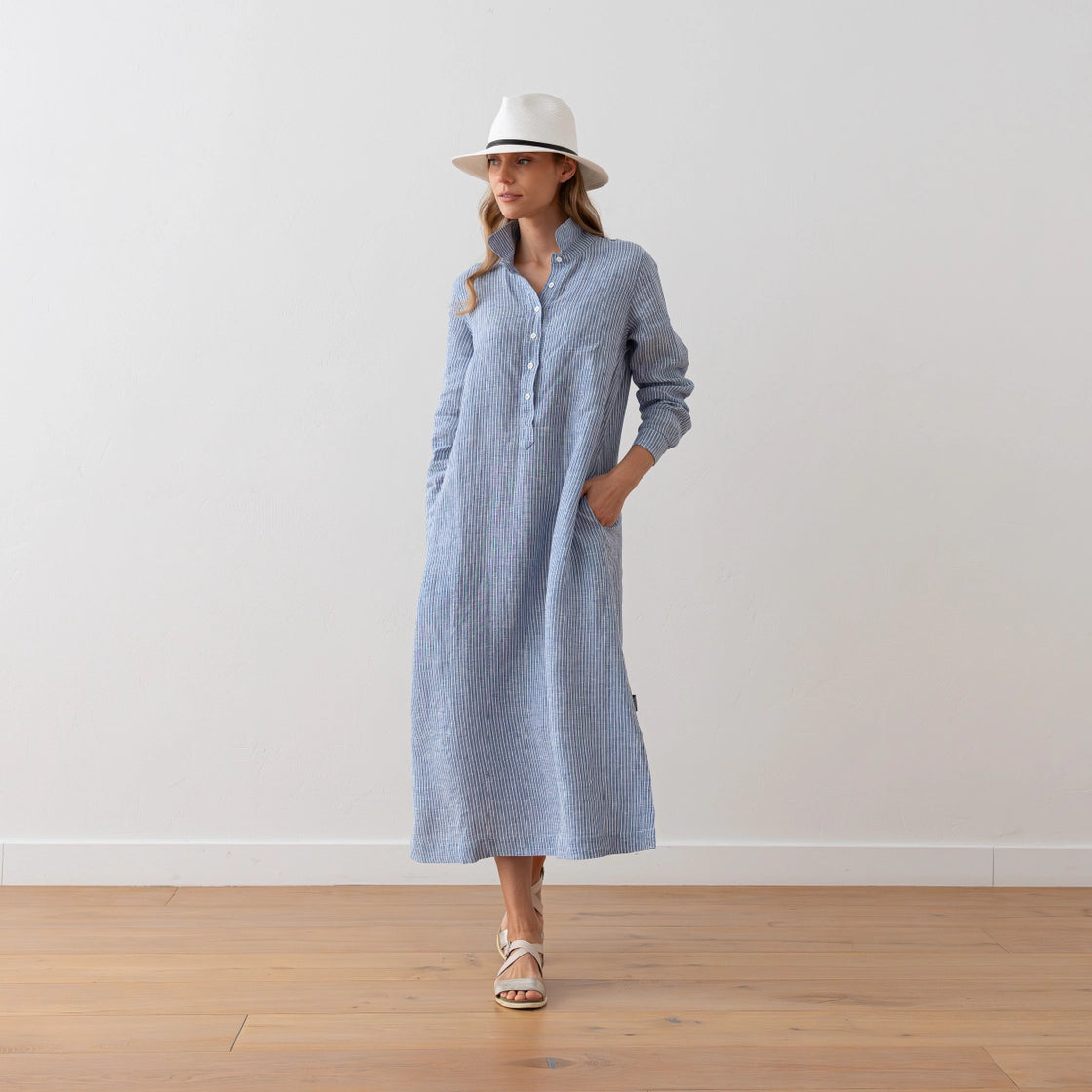 Linen Long Megan Dress