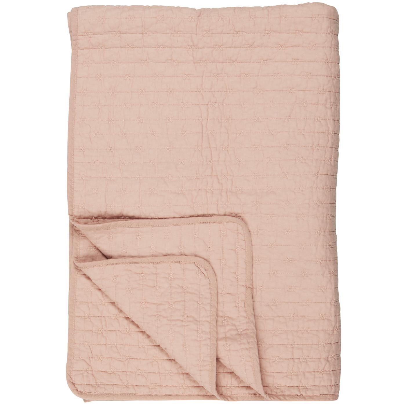 Quilt Light Pink with Cross Stitch