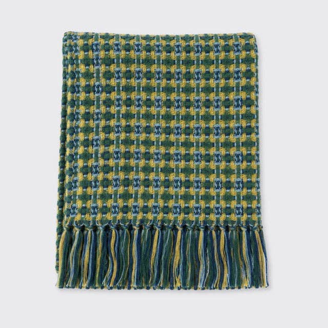 Soho Woven Throw Green/Blue