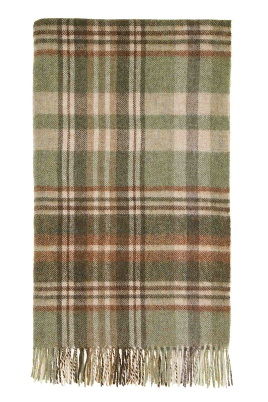 Glen Coe Pure Wool Throw Sage