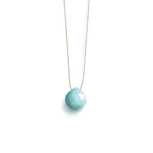 Turquoise Fine Cord Birthstone Necklace