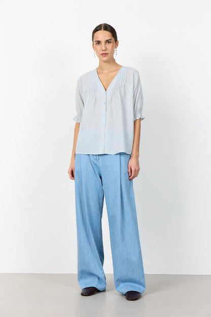 Levetē Room Palma Blouse - Light Blue