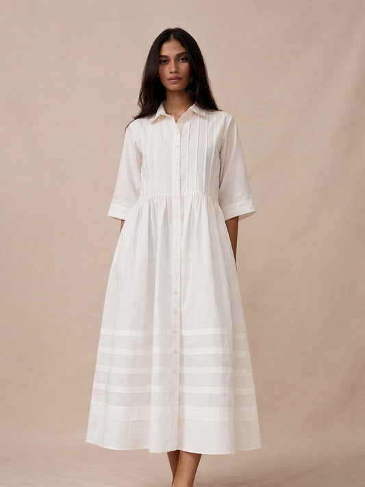 Daydress Pascale Dress - Ivory White