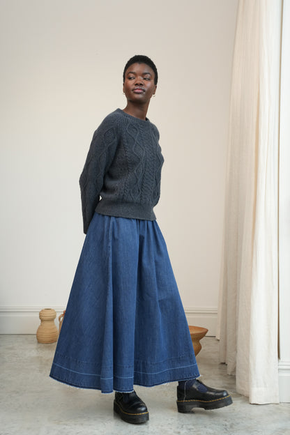 Beaumont Organic Violet Leigh Denim Skirt