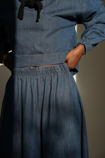 Beaumont Organic Violet Leigh Denim Skirt