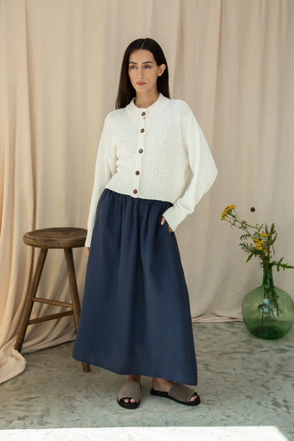 Beaumont Organic Lyla-May Linen Skirt - Midnight