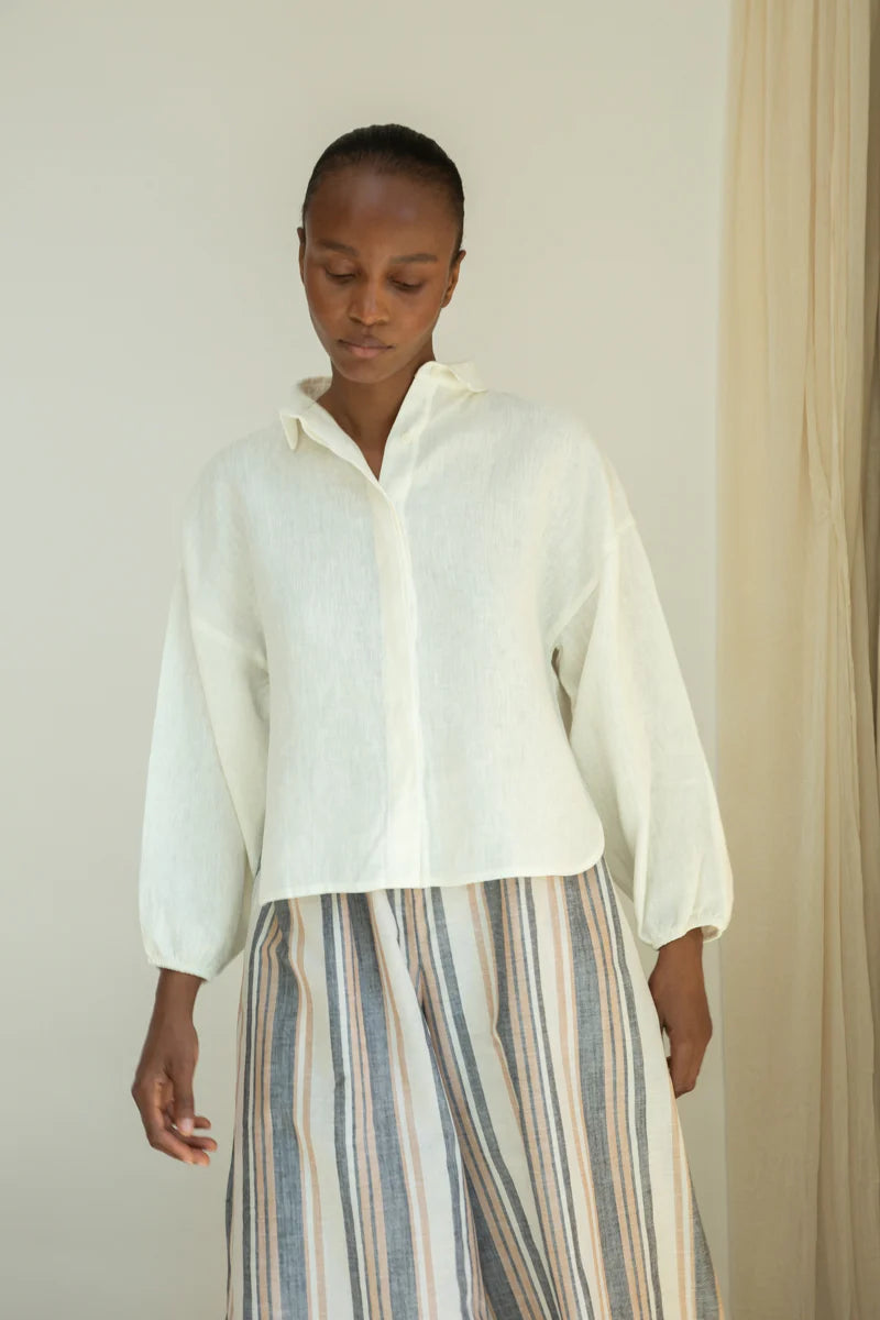 Beaumont Organic Amanda May Linen Shirt - Off White