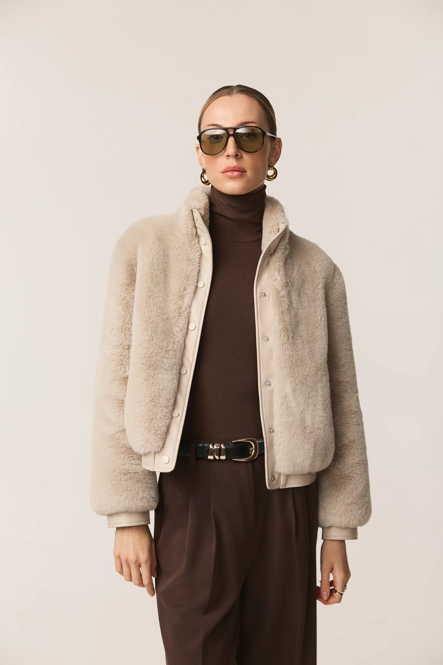Faux Fur Bomber Jacket