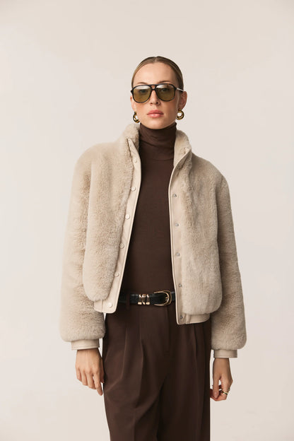 Faux Fur Bomber Jacket