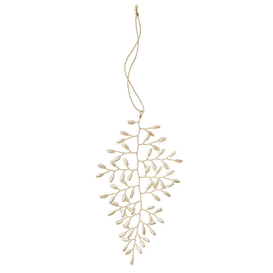 Bungalow Ornament Beaded Leaf