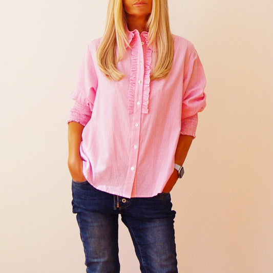 Ella Shirt Pink & White Gingham