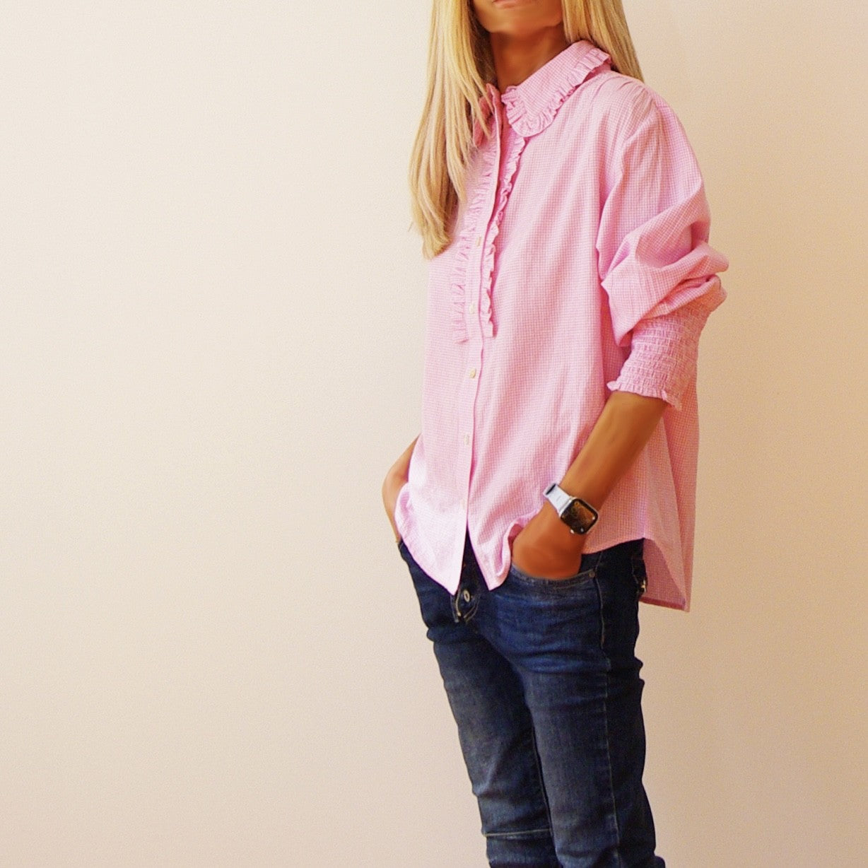 Ella Shirt Pink & White Gingham