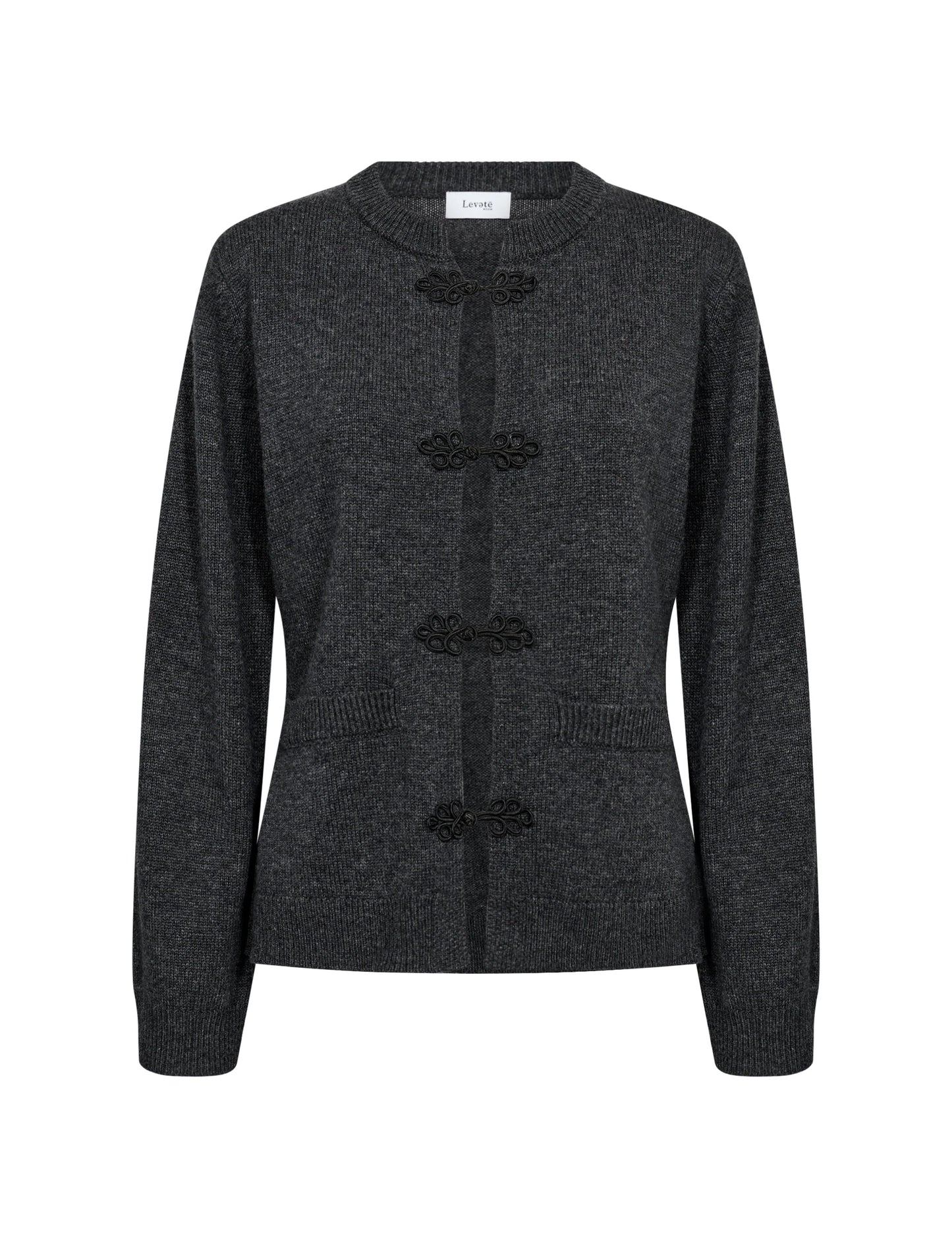Leveté Cardigan Charcoal Grey