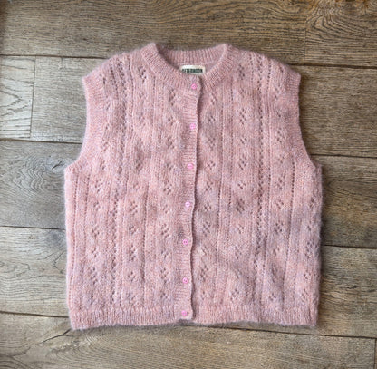 Afternoon Pointelle Vest - Peony