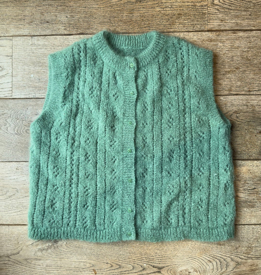 Afternoon Pointelle Vest - Pistachio