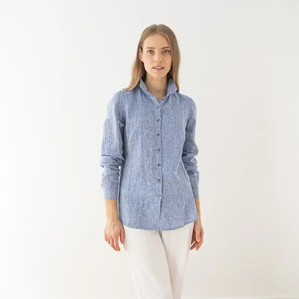 Linen Ernesto Classic Blue Shirt