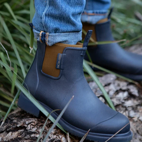 Merry People Bobbi Boots Oxford Blue & Tan