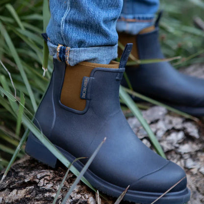 Merry People Bobbi Boots Oxford Blue & Tan