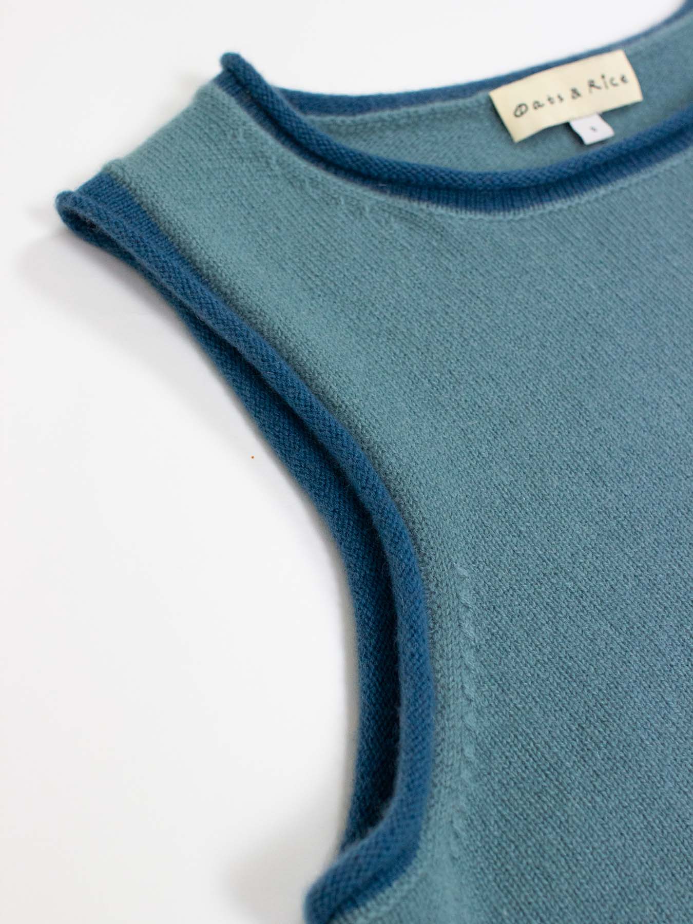 Organic Cashmere Tank Top Blue