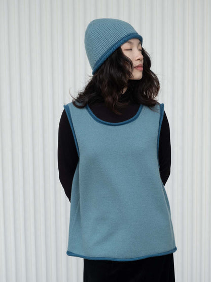 Organic Cashmere Tank Top Blue
