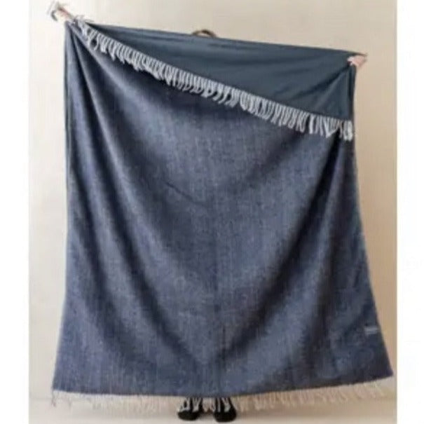 Picnic Blanket Recycled Wool Navy