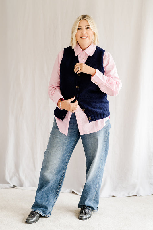 Waistcoat Wool Navy