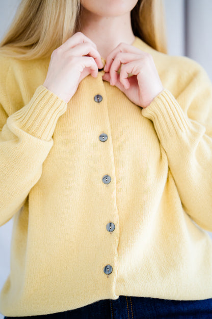 Button Cardigan Yellow