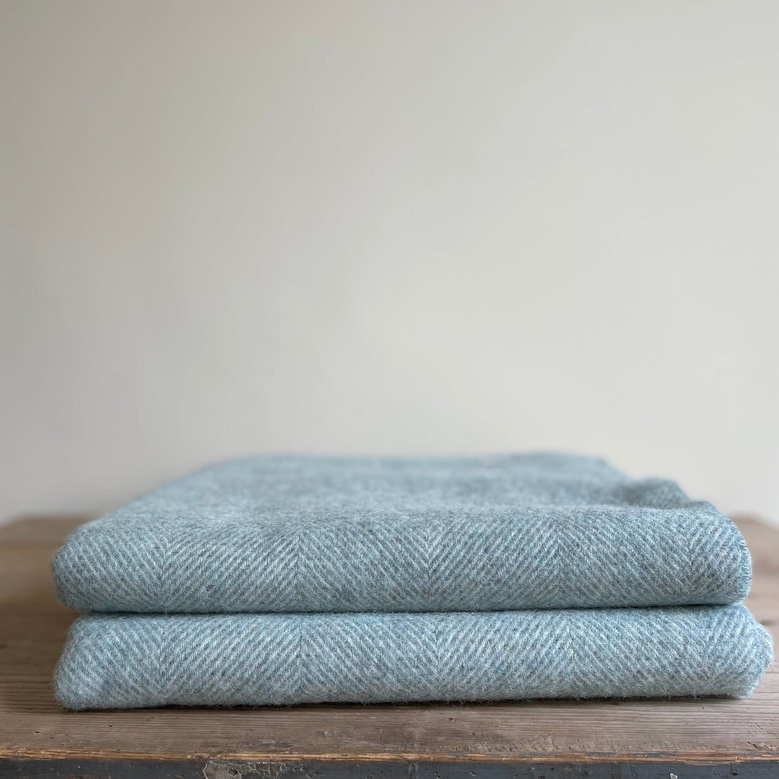 British Wool Herringbone Throw Duck Egg – Pod & Pip