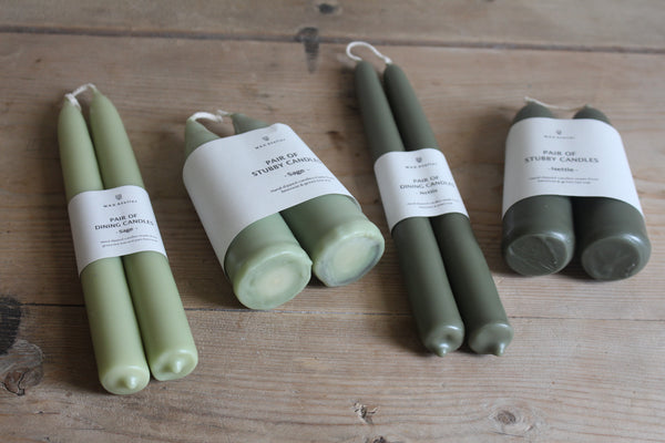 Wax Atelier Green Candle Pairs