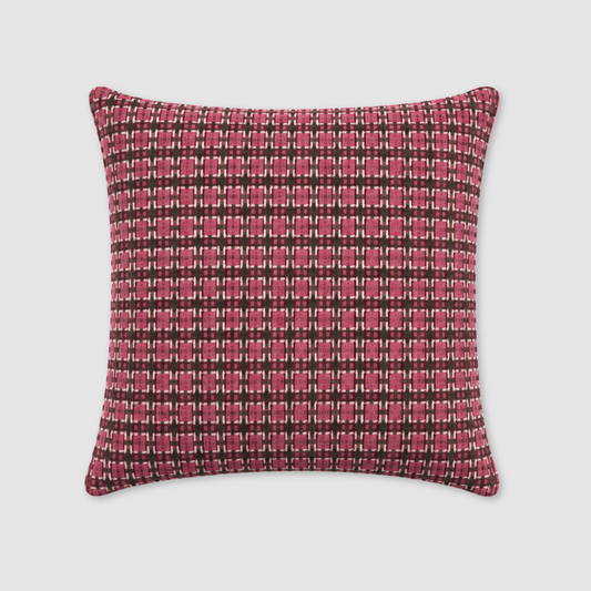 Soho Woven Cushion Raspberry/Green