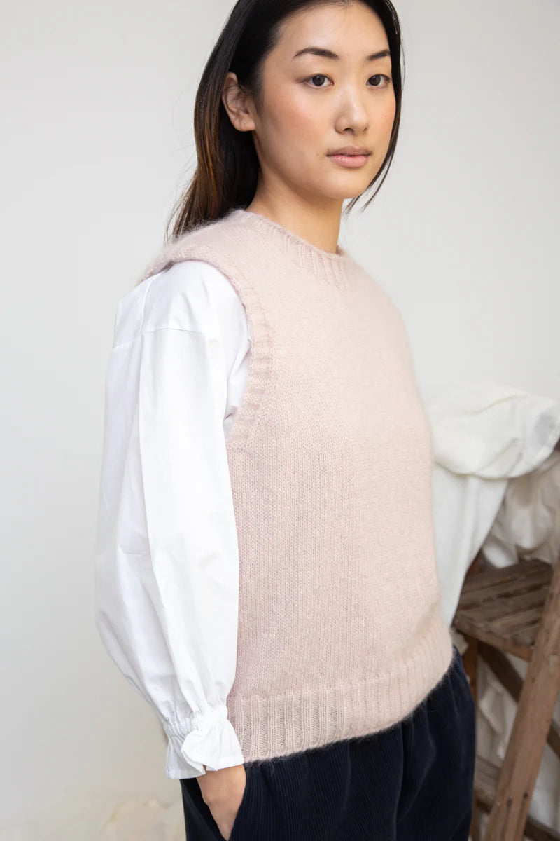 Beaumont Organic Arosa Shell Pink Mohair Tank Top