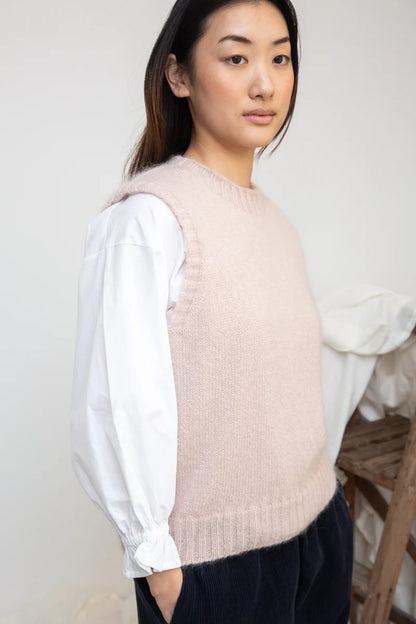 Beaumont Organic Arosa Shell Pink Mohair Tank Top