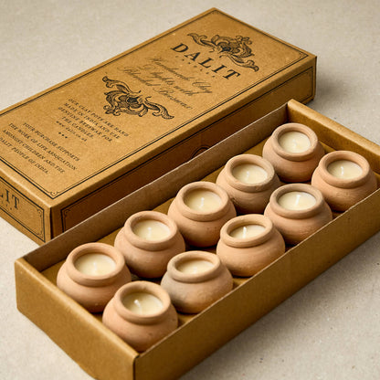 Handmade Terracotta Beeswax Tea Light Candles