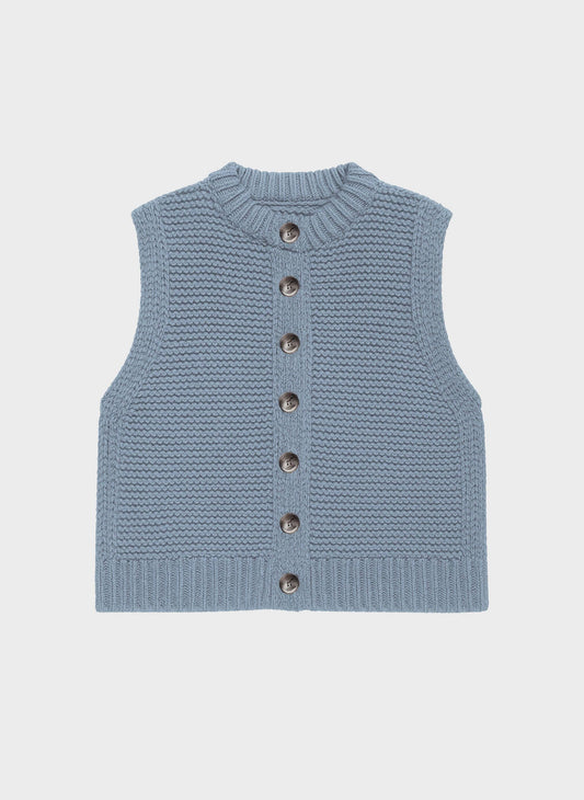 An'ge Sleveless Cardigan Lejicky Denim