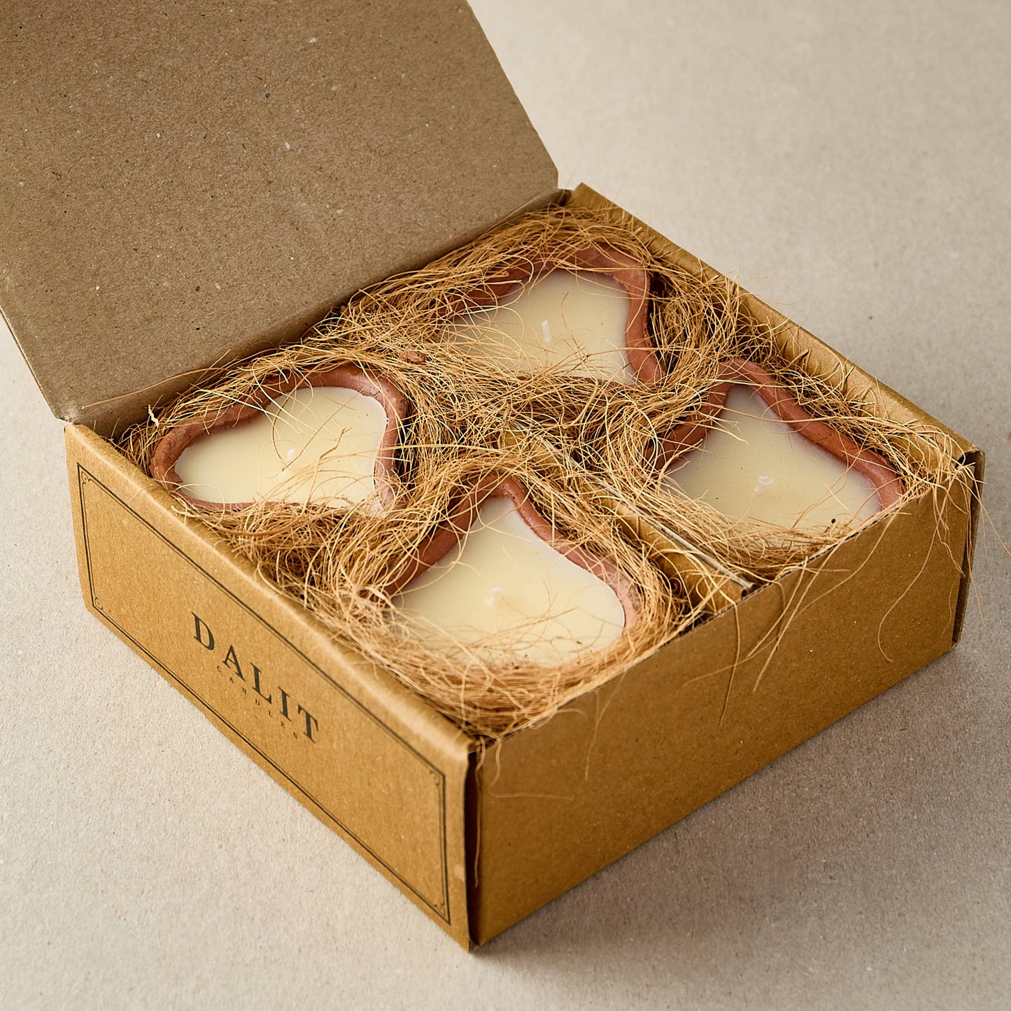 Heart-Shaped Terracotta Candles