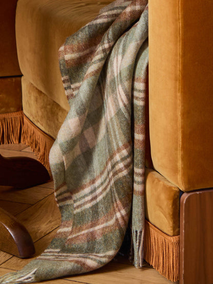 Glen Coe Pure Wool Throw Sage