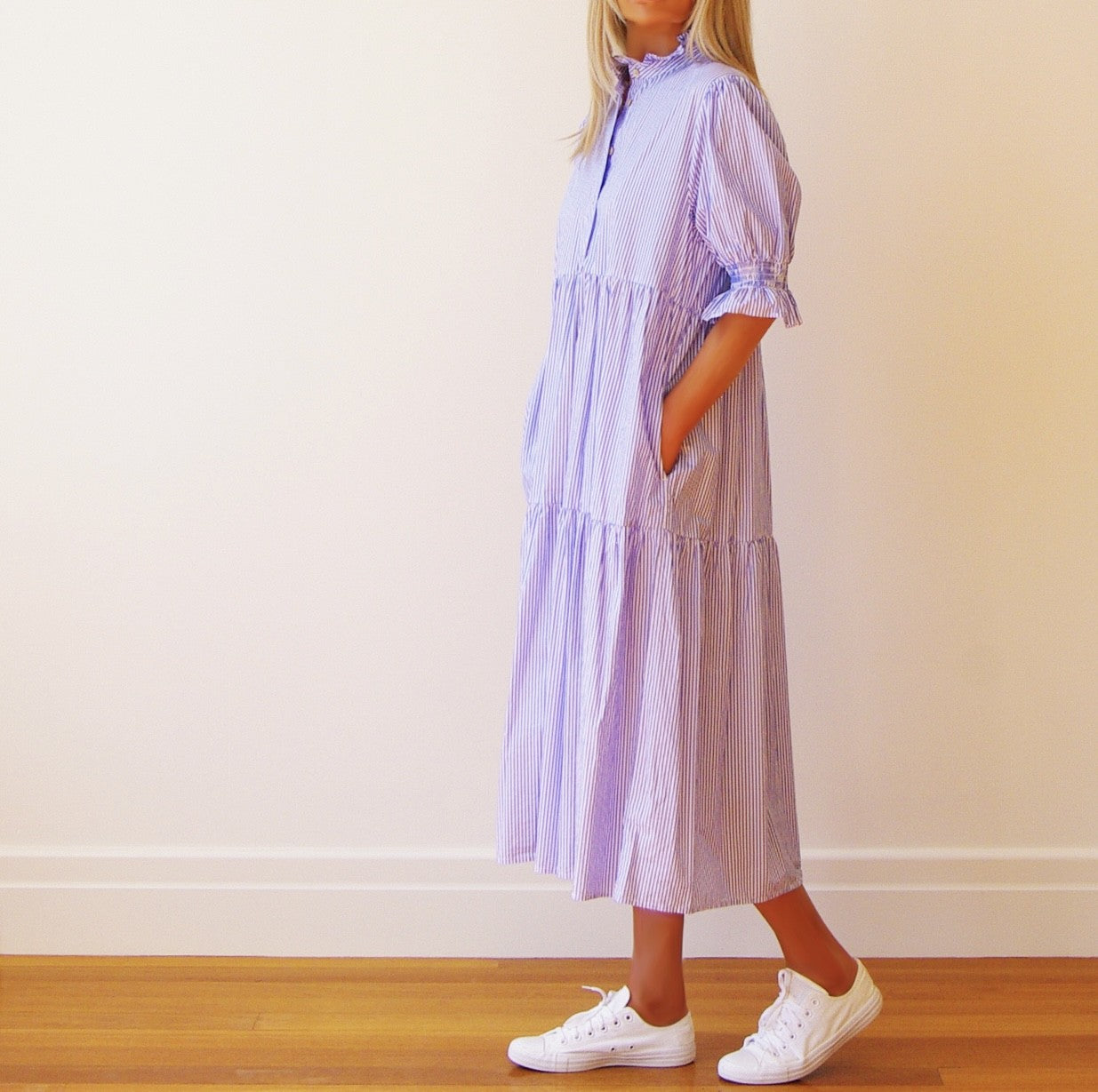 Lottie Blue Azure Stripe Dress