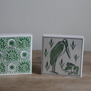 Square Match Box Green Design