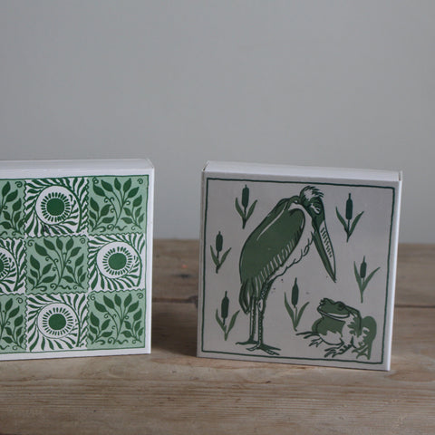 Square Match Box Green Design