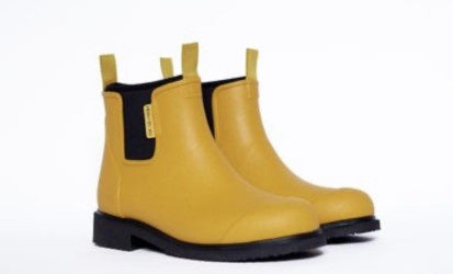 Merry People Bobbi Boots Mustard Yellow & Black