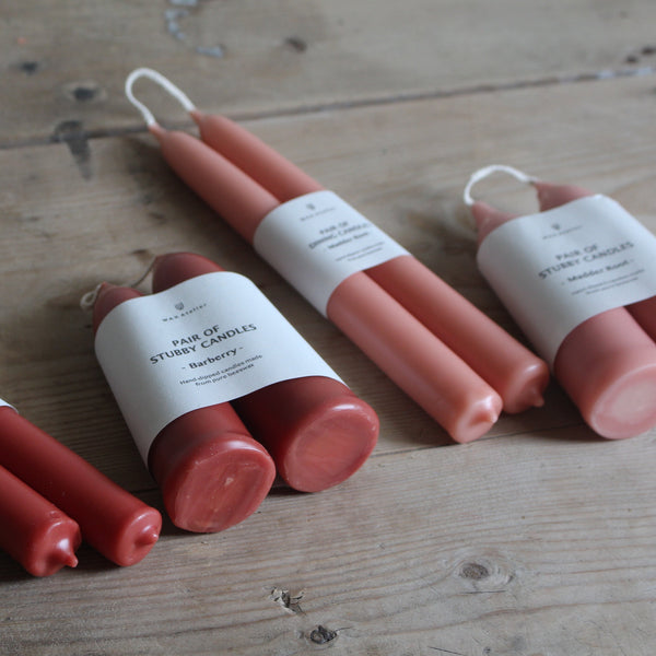 Wax Atelier Pink/Red Candle Pairs